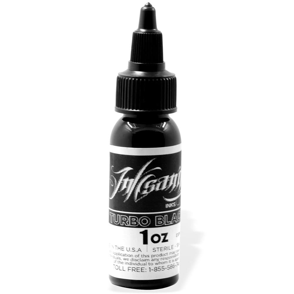 Inksanity Tattoo Ink, Turbo Black, 1 Oz