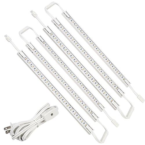 LED Concepts Under Cabinet & Closet Linkable LED Light Bars -ETL Listed Power Supply (12" Inch -6PK, Warm White)