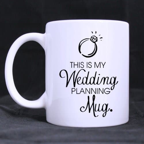 LAH 11 Ounce Ceramic White Coffee Mug or Tea Cup,This is My Wedding Planning Funny Coffee Mug with Quote