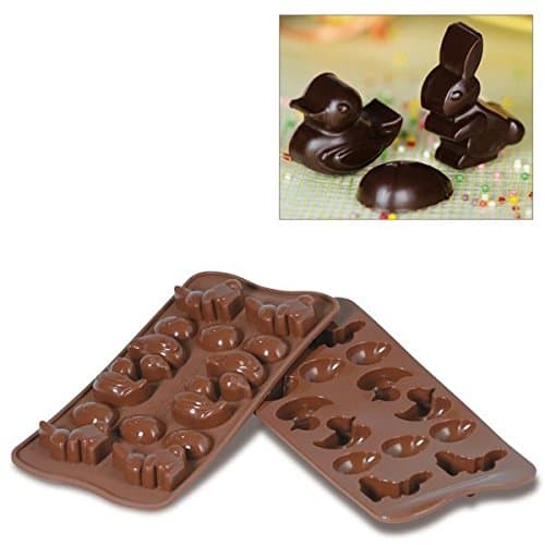 (1) Easter Silikomart Easychoc Silicone Chocolate Molds Duck Egg Bunny Scg05