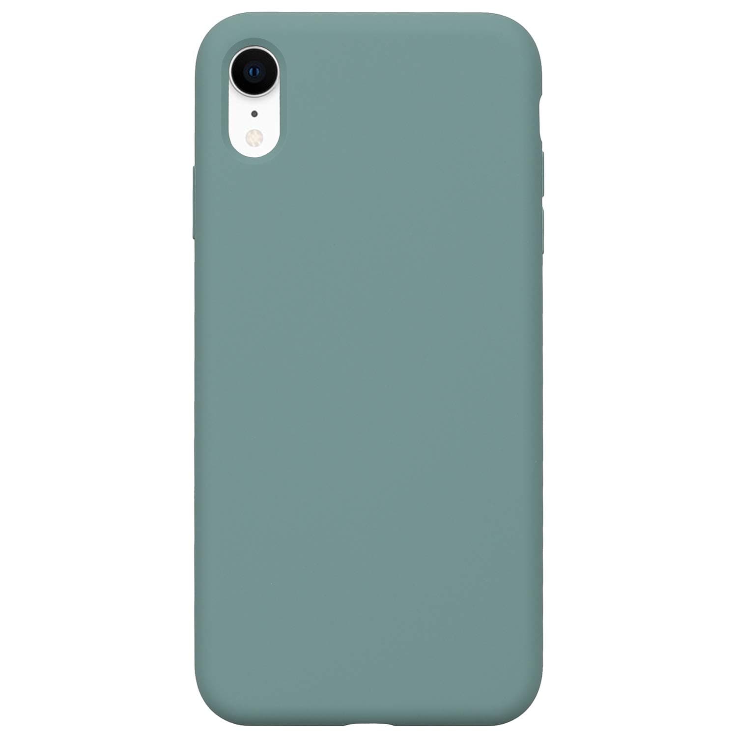 Danbey Silicone Case for iPhone XR, 6.1-inch Display, Liquid Silicone, Matte Surface, Skin Feeling, Charming Solid Color - Pine Green