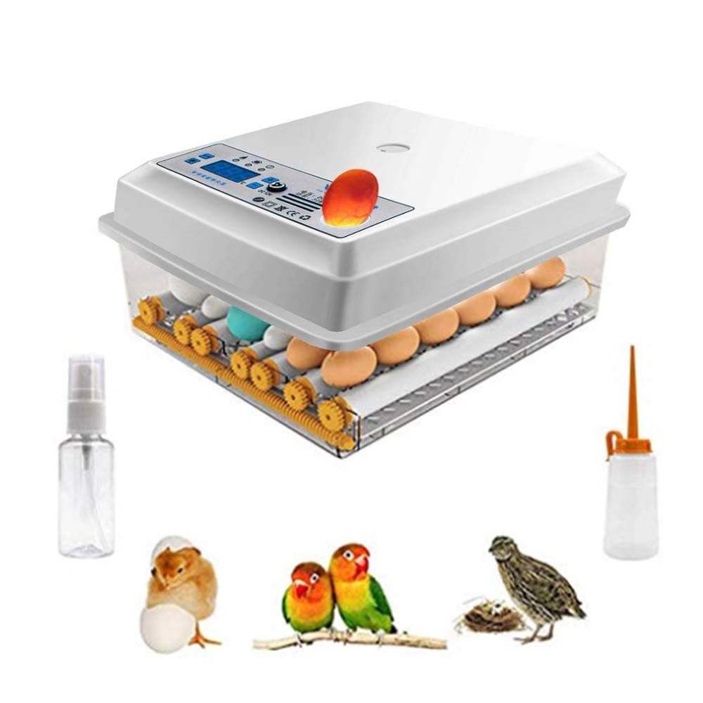 ETE ETMATE Eggs Incubator, Intelligent Warming Incubators18 Eggs Digital Mini Automatie Incubatores with Turner Egg Hatcher Machine for Hatching Turkey Goose Quail Chicken Eggs