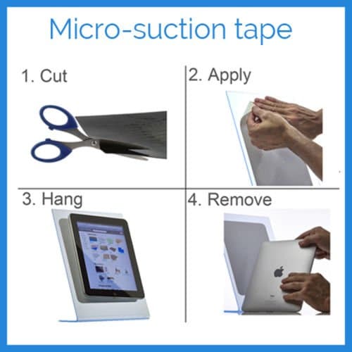 Micro Suction Cup Tape By Inventables: A4 or 297mm X 210mm Sheet (Full Size, Black)