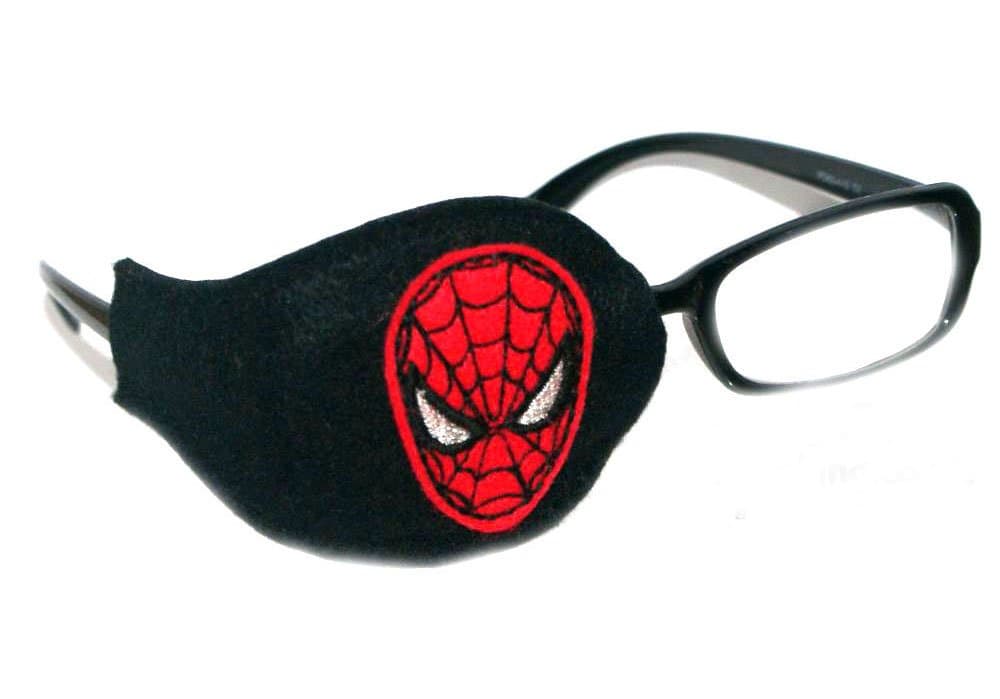 Orthoptic reusable lazy eye patch for glasses Superhero, Right