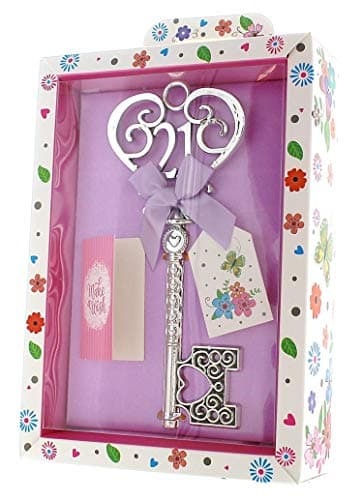 Silver Age 21 Female Keepsake Key & Bright Presentation Box - 21st Birthday Gift