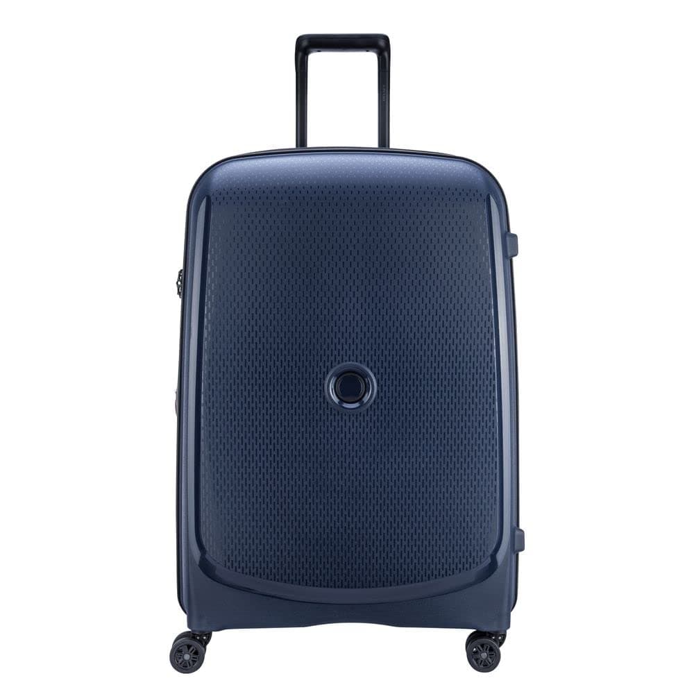 Belmont Plus 76 cms Large Check-in Polypropylene Hard Sided 8 Wheels Spinner and Expandable Suitcase/Trolley Bag for Travel with ®SECURI TECH Zip- Blue