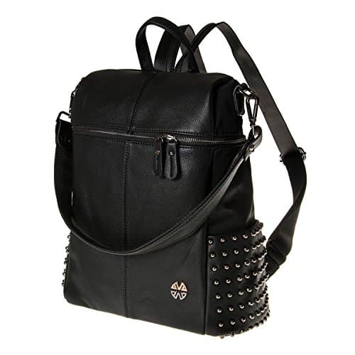 Women Fation Double-Duty Leather Backpack