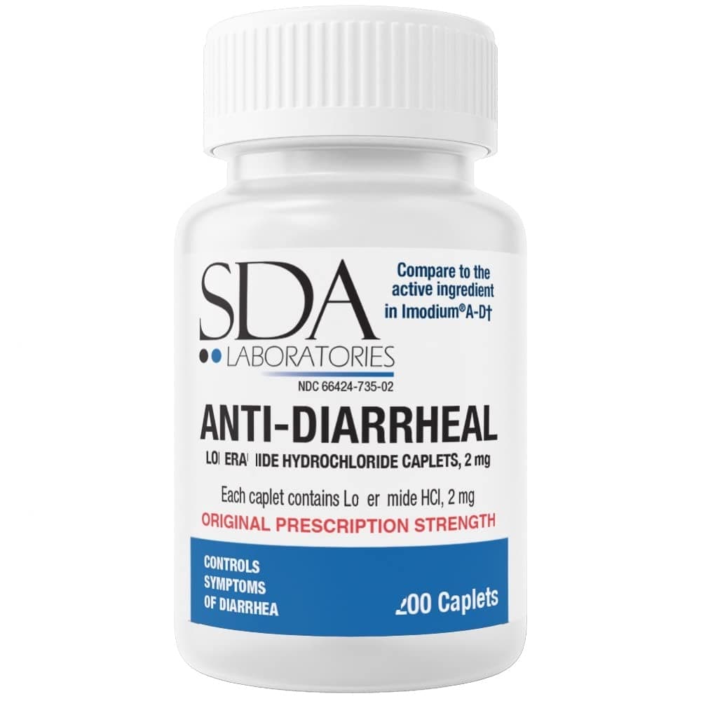 200 Caplets Anti-Diarrheal 2mg