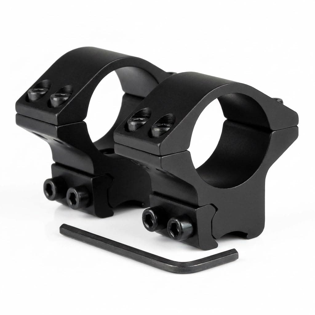 360 Tactical 2 Piece 1 Inch Medium and Low Profile Rifle Scope Rings fits 11mm Dovetail Rail Optic Rings