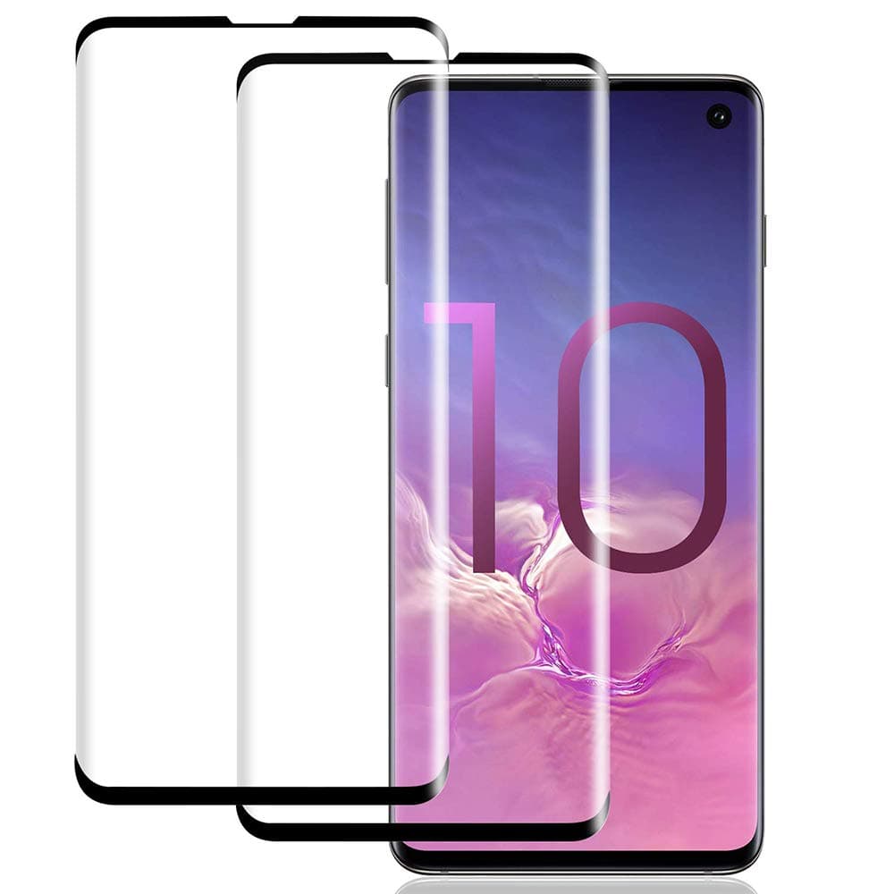 for Samsung Galaxy S10 Glass Screen Protector - [2 Pack] [3D Curved][Anti-Scratch] 9H Hardness Tempered Glass Film Anti-Spy Screen Protector for Samsung Galaxy S10 SM-G973 SM-G973U G973