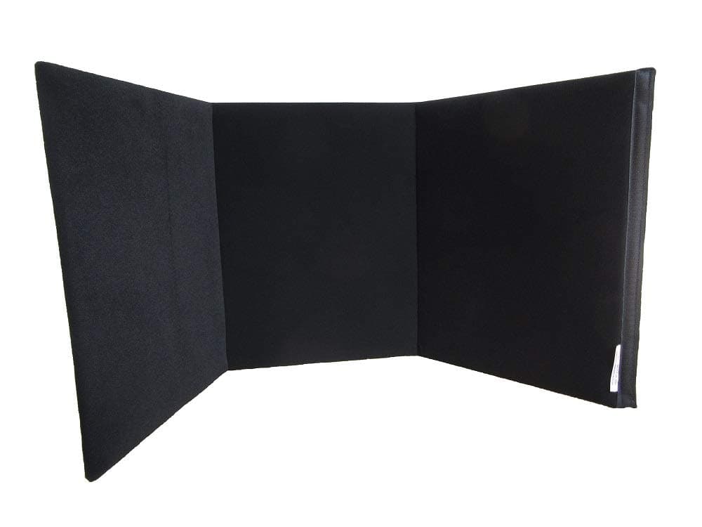 Portable Display/Choice Board - Tri-fold (A3) - Black - for School, Office, Exhibition and Conference