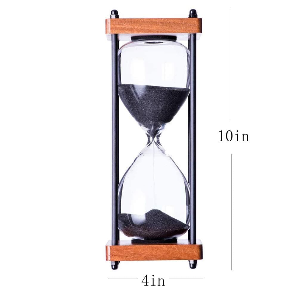 Samlong Hourglass 30 Minute Sand Timer, Colorful Gift Package Sand Clock, Black