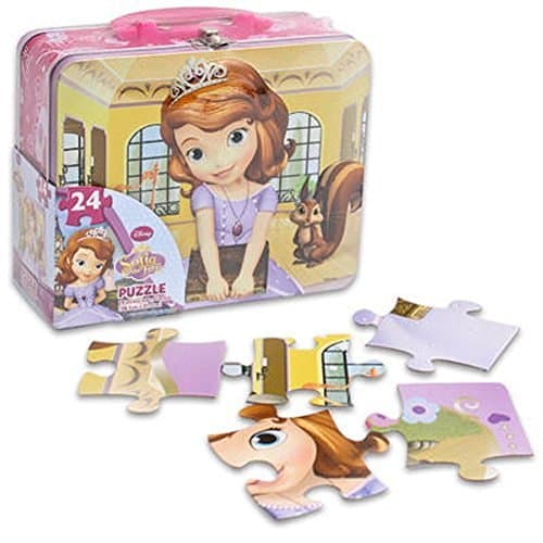 Sofia the First Metal Lunch Box with 24-Piece Puzzle