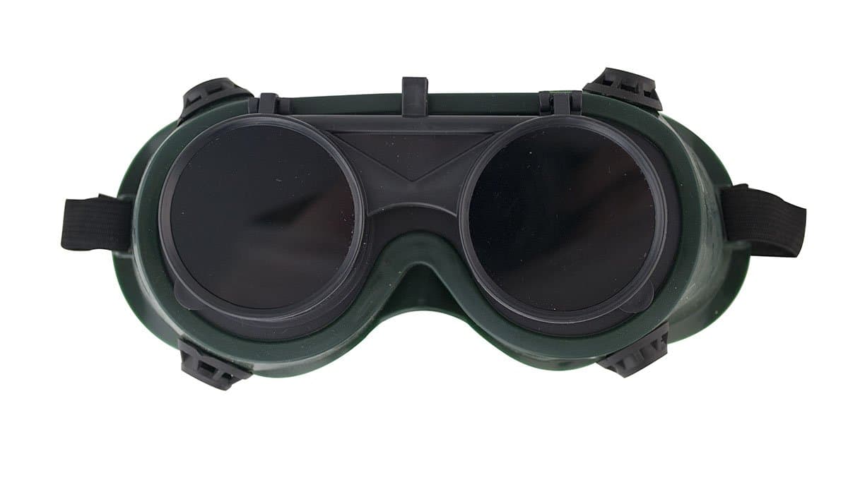 KNIGHT GUARD Ventilated Welding Goggles With Flip-up Extra Dark Lenses| Dark Lenses For Between Welding or Non Welding Tasks | Comfortable Design For Long Usage | Used For Dr. Horrible Costume