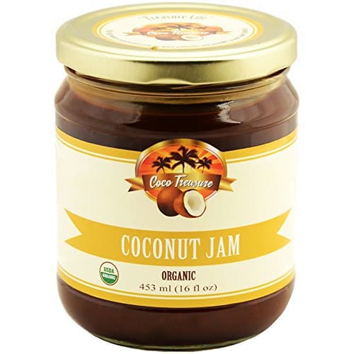 Coco Treasure Organic Coconut Spread - 16 Fl oz (1 Pack) Vegan, Gluten Free & Kosher Fruit Jam