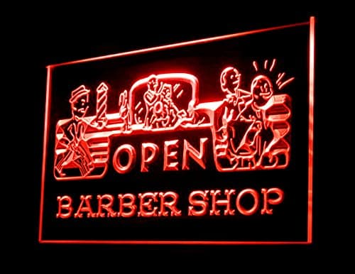 Open Barber Shop Led Light Sign