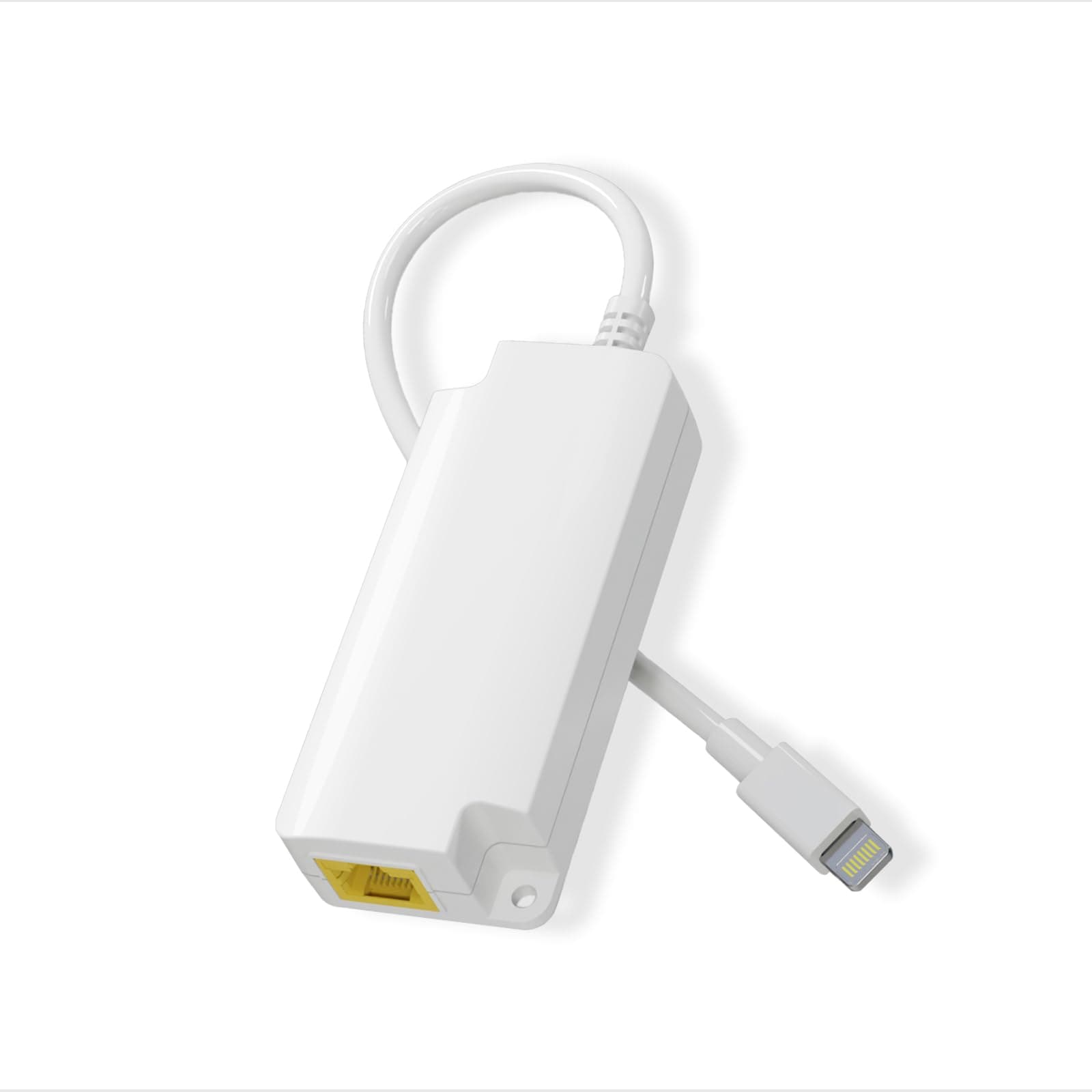 PROCET PoE System Lightning to Ethernet Adapter Supports All iOS, Ethernet Adapter for iPhone/IPad,10/100Mbps High Speed Plug and Play, 2-in-1 RJ45 Ethernet LAN Network Adapter