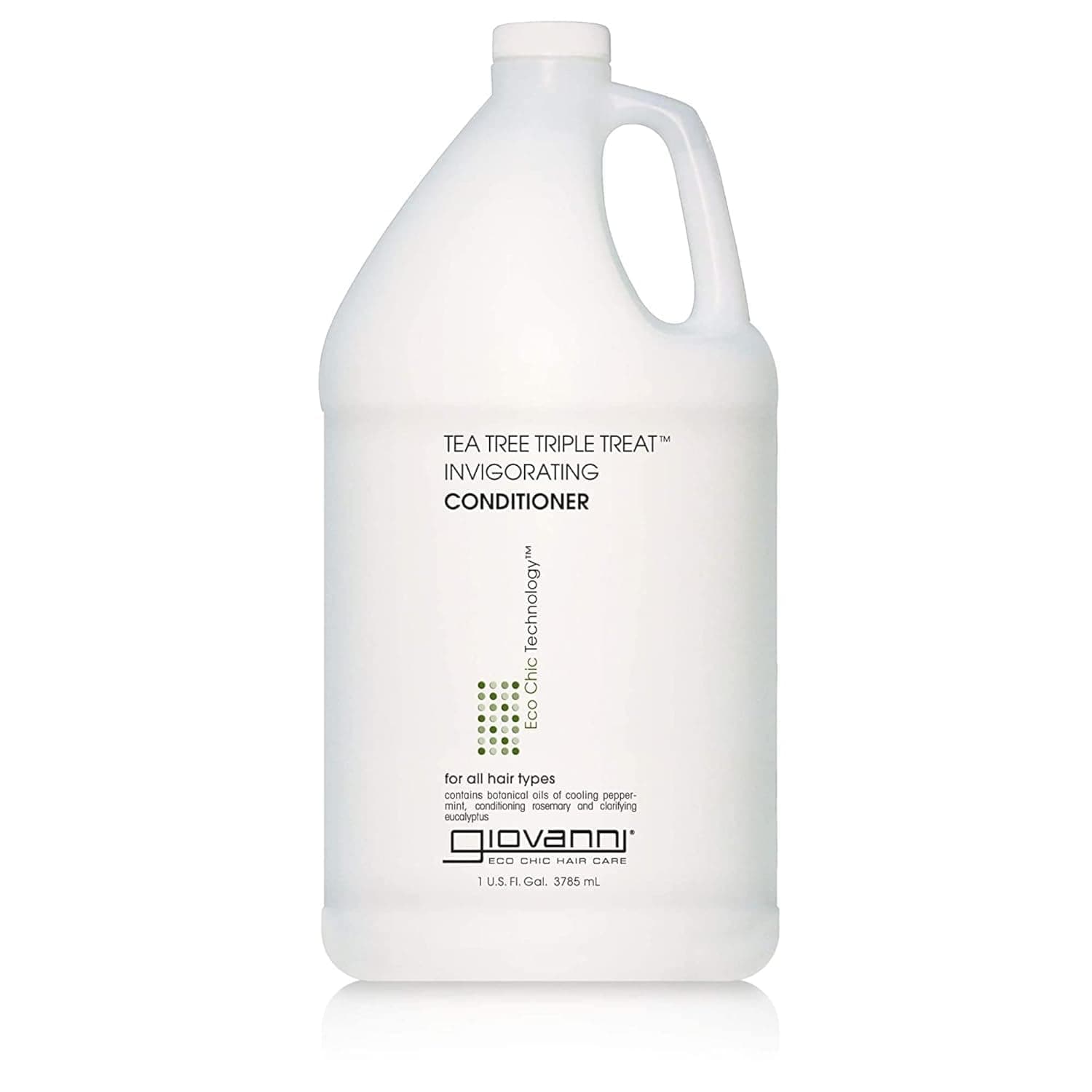 GIOVANNI Tea Tree Triple Treat Invigorating Conditioner - Cooling Peppermint, Eucalyptus, Rosemary, Helps Dry Flaking Scalp, Paraben Free, Helps to Moisturize, Smooth & Detangle - 128 oz