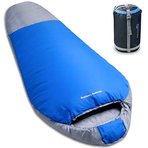 NORSENS Lightweight Compact Mummy Sleeping Bag with Compression Sack for Camping, Backpacking, Hiking & Outdoor Activities. Lager Sleeping Bags for Adults