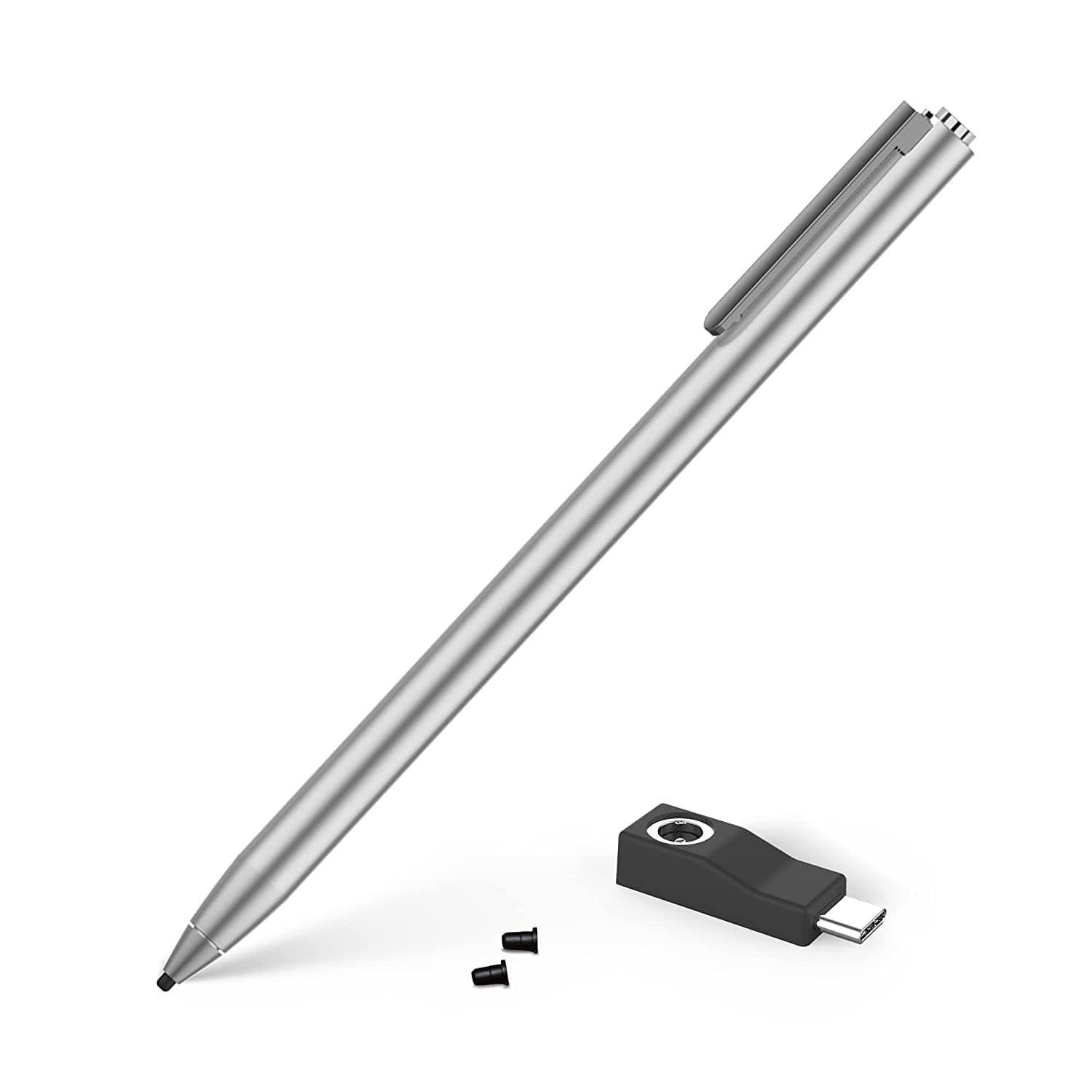 Dash 4 Matte Silver True Universal Dual Stylus, Palm Rejection Pencil, Type C Magnetic Charging, Extra Long Standby Time. Compatible For Iphone, Ipad Air, Ipad Pro, Ipad Mini, Ipad., ADJD4B
