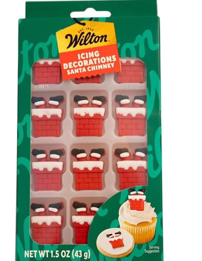 - Santa Chimney Royal Icing Decorations, 12-Count