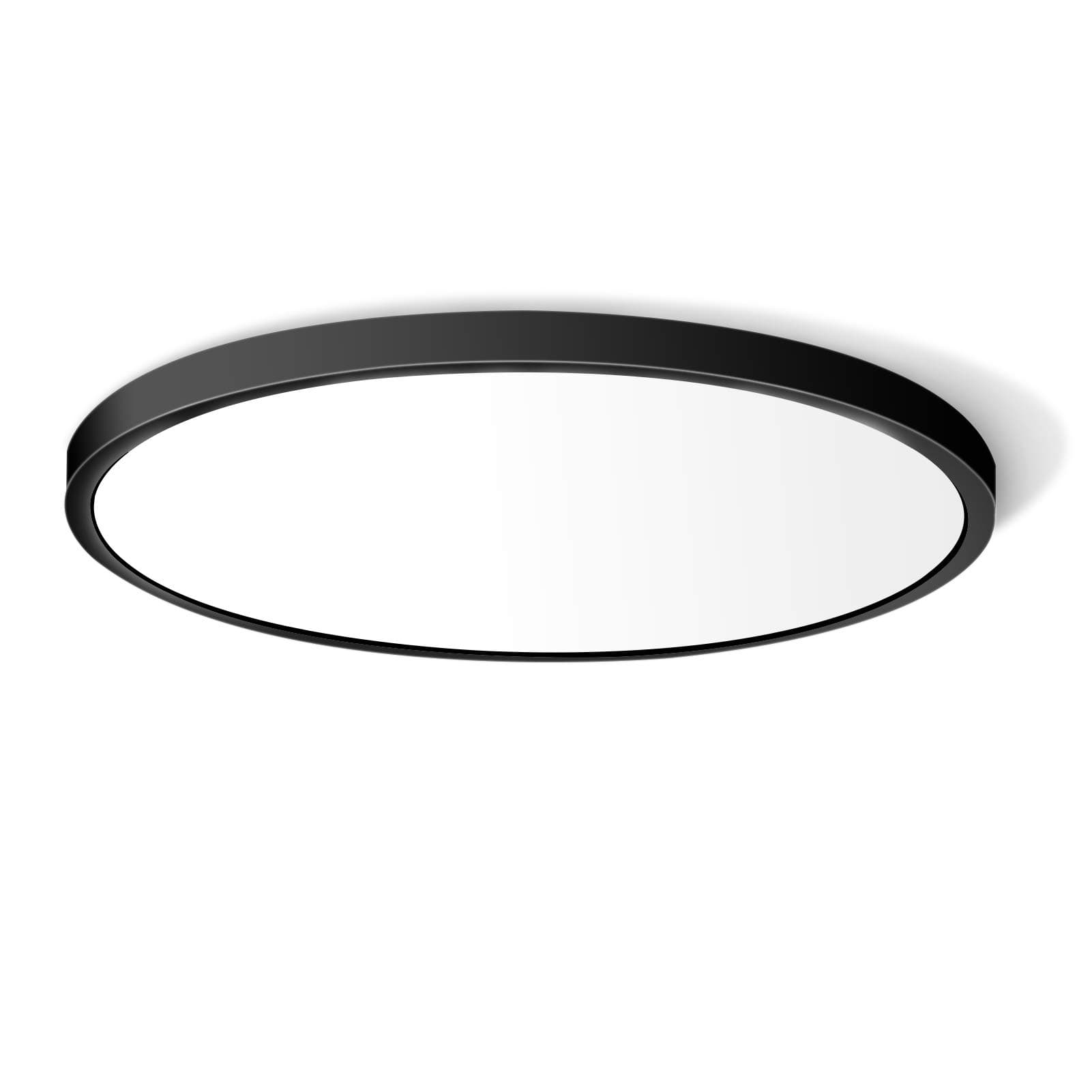 LED Flush Mount Ceiling Light Fixture, 5000K Daylight White 24W(240W Equivalent) 12 Inch Flat Modern Ceiling Lighting, 3200LM Ceiling Lamp for Bathroom Porch, Kitchen, Bedroom, Living Room, Hallway