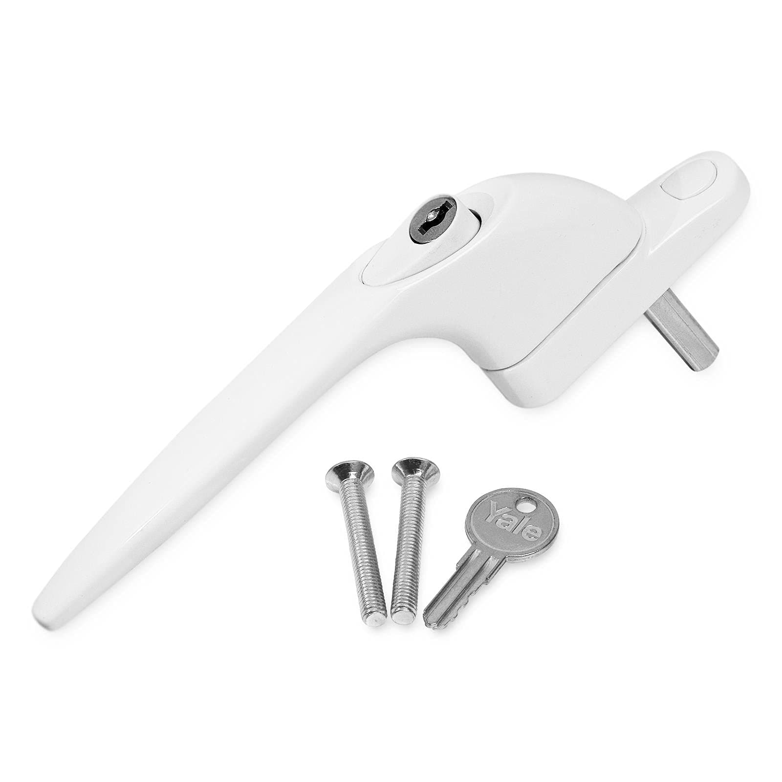 uPVC Universal Window Handle Inline Locking Espag Double Glazing White 40mm