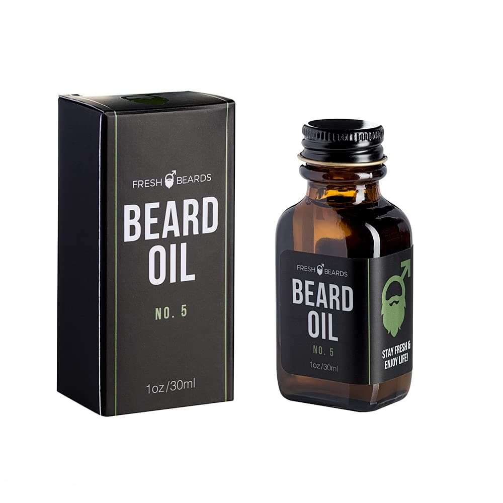 Fresh Beards Tea Tree & Lemon Beard Oil - Softens, Reduces Itch & Dandruff - 1 Fl Oz