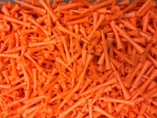 Great Value - 50 x Masters Long ORANGE Castle Golf Tees