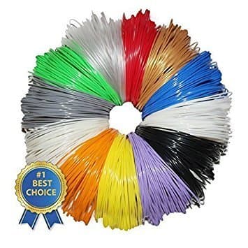 [Economic Pack] 384 Linear Feet 3D Pen Filament Refill - ABS 1.75mm in 12 Different Colors/ 32 feet For Each Color and in Total 384 Feet