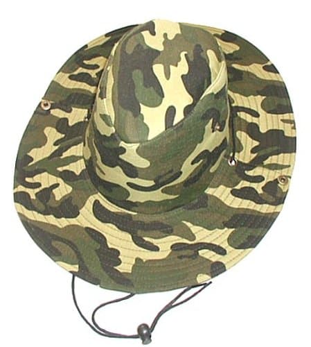 Camo Two-Way Boonie Hat ~ Safari Aussie Outback Cap ~ Lt Green