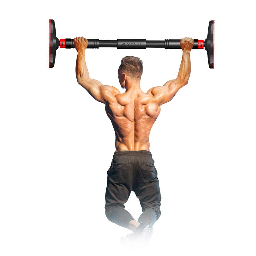 Doorway Pull Up Bar No Screws Chip Up Bar Adjustable Width Doorway Bar Doorway Pull Up Bar No Screws Doorway Bar Heavy Duty Pull Up Bar for Home Pull Up Bar for Home Gym Training (Black-65-100cm)