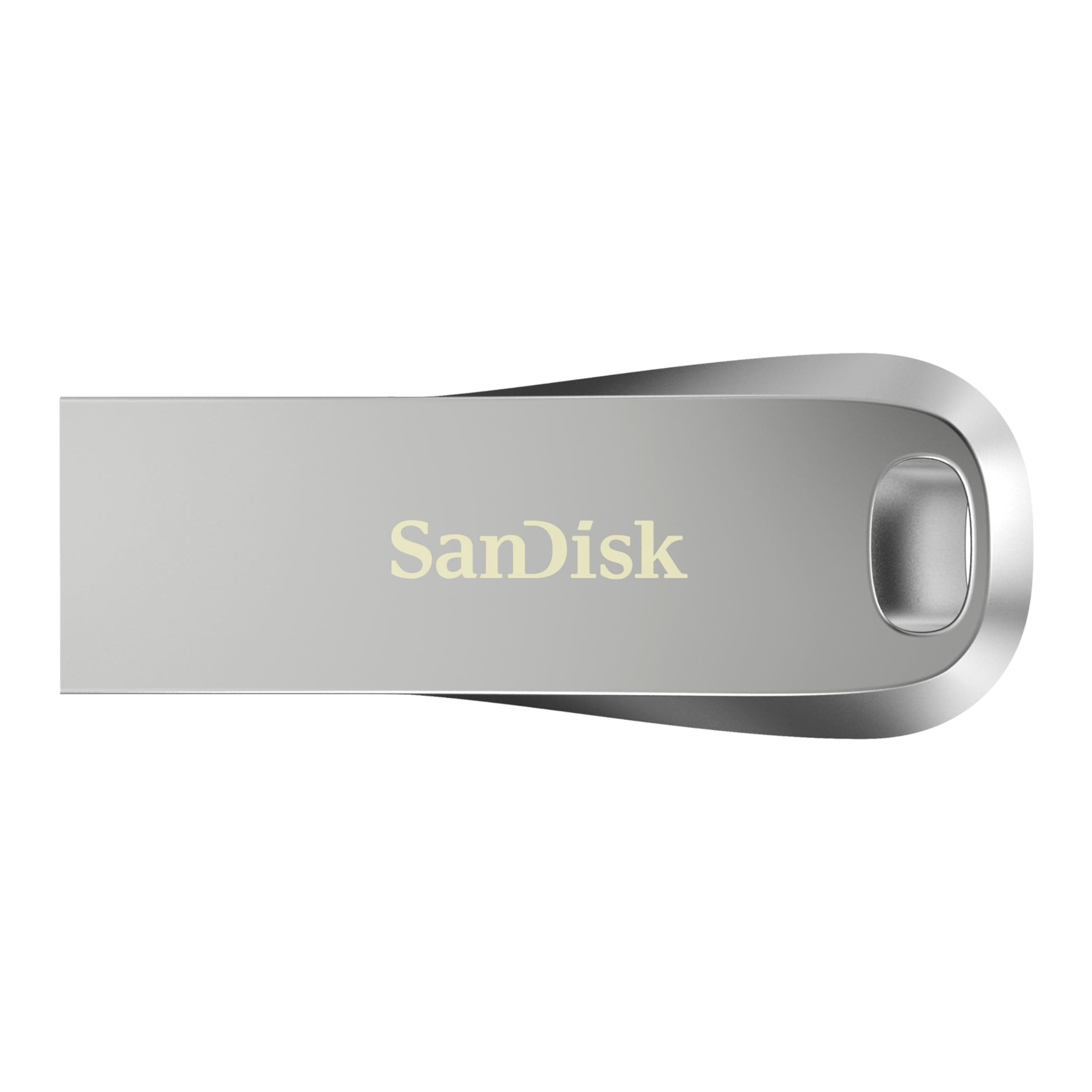 SanDisk 64GB Ultra Luxe Type A Flash Drive, USB stick, Memory stick USB 3.2 Gen 1 + USB 3.0 capable, up to 150 MB/s read speeds, Password protection, RescuePRO Deluxe recovery software, Metal, Silver