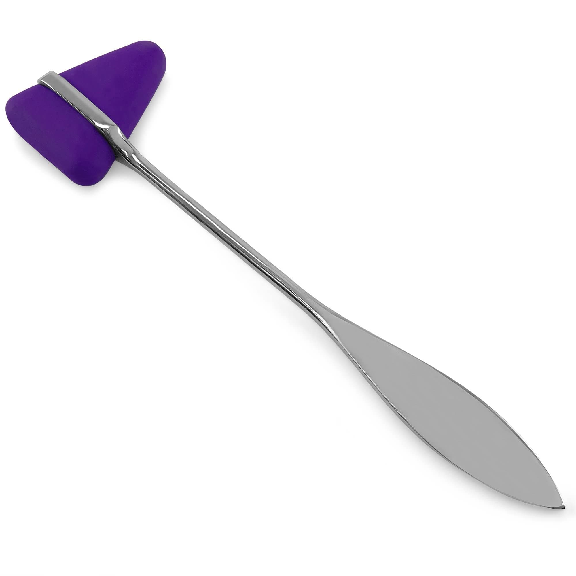Taylor Tomahawk Reflex Hammer – 8" Chrome-Plated Handle, Durable PVC Bumper, Stainless Steel, Accurate Reflex Testing Tool for Medical Professionals - Purple