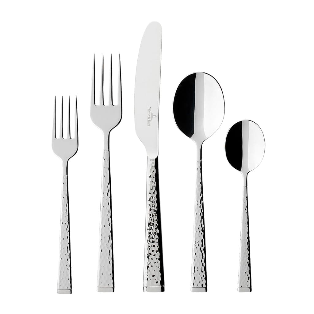 Blacksmith 60-Piece Flatware Set, 18/10 Stainless Steel, Service for 12, Gift Boxed
