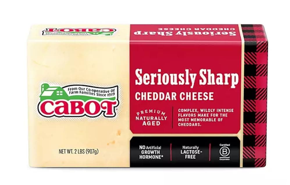 Seriously Sharp Cheddar Cheese 2 lbs