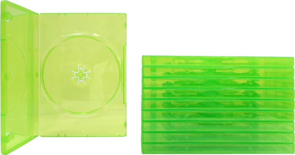 10 Empty Standard XBOX 360 Translucent Green Replacement Games Boxes/Cases #DVBR14XBOX