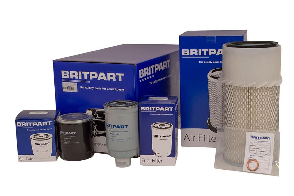 BRITPART ENGINE FILTER SERVICE KIT COMPATIBLE WITH LAND ROVER DEFENDER 200TDI, PART # DA6002 (ERR3340 NTC6660 AEU2147L)