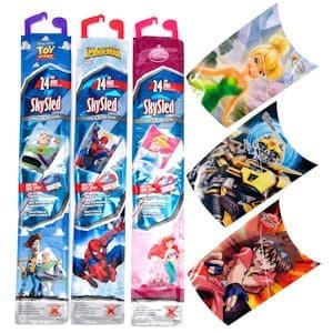Ultra Kites Character Kite. Includes Sky Tail, Handle and line. Assorted Colors and Styles. Each Unit on Hanging Card. Size 24" (Design Sent at Random)