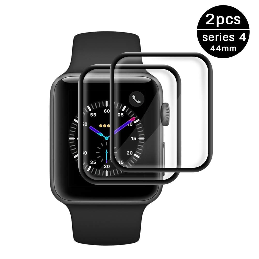 Screen Protector for Apple Watch Series 4 44mm, [2 - Pack] Tempered Glass Screen Protector, Anti-Scratch Resistant Full Coverage Scratch-Proof Screen Film Compatible iWatch 4/ iPhone Watch 4