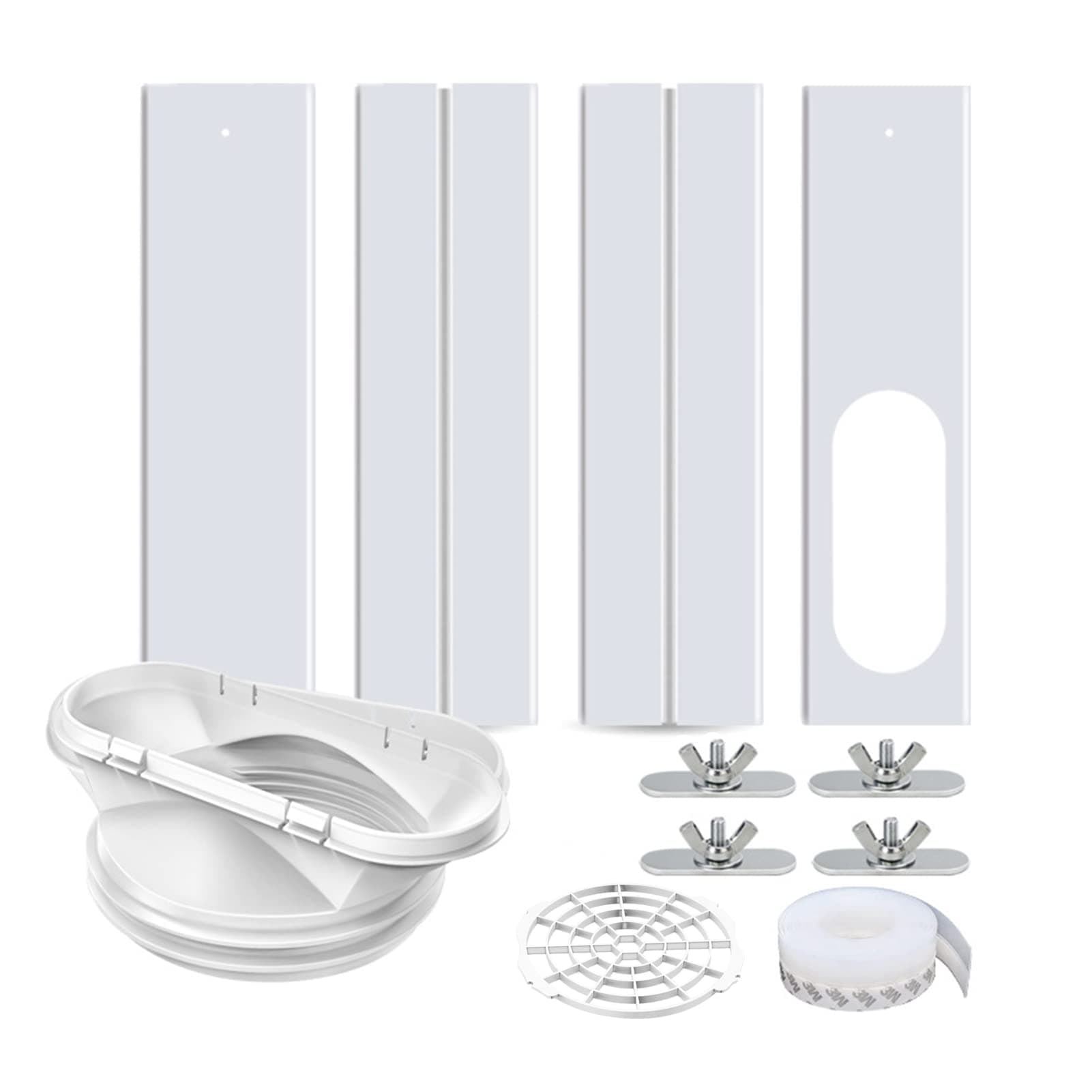 ulapithi Ac Unit Window Kit, Portable Air Conditioning Accessories Conditioner Panels Exhaust Pipe Sleeve Seal Panel for Vertical or Horizontal Window, White