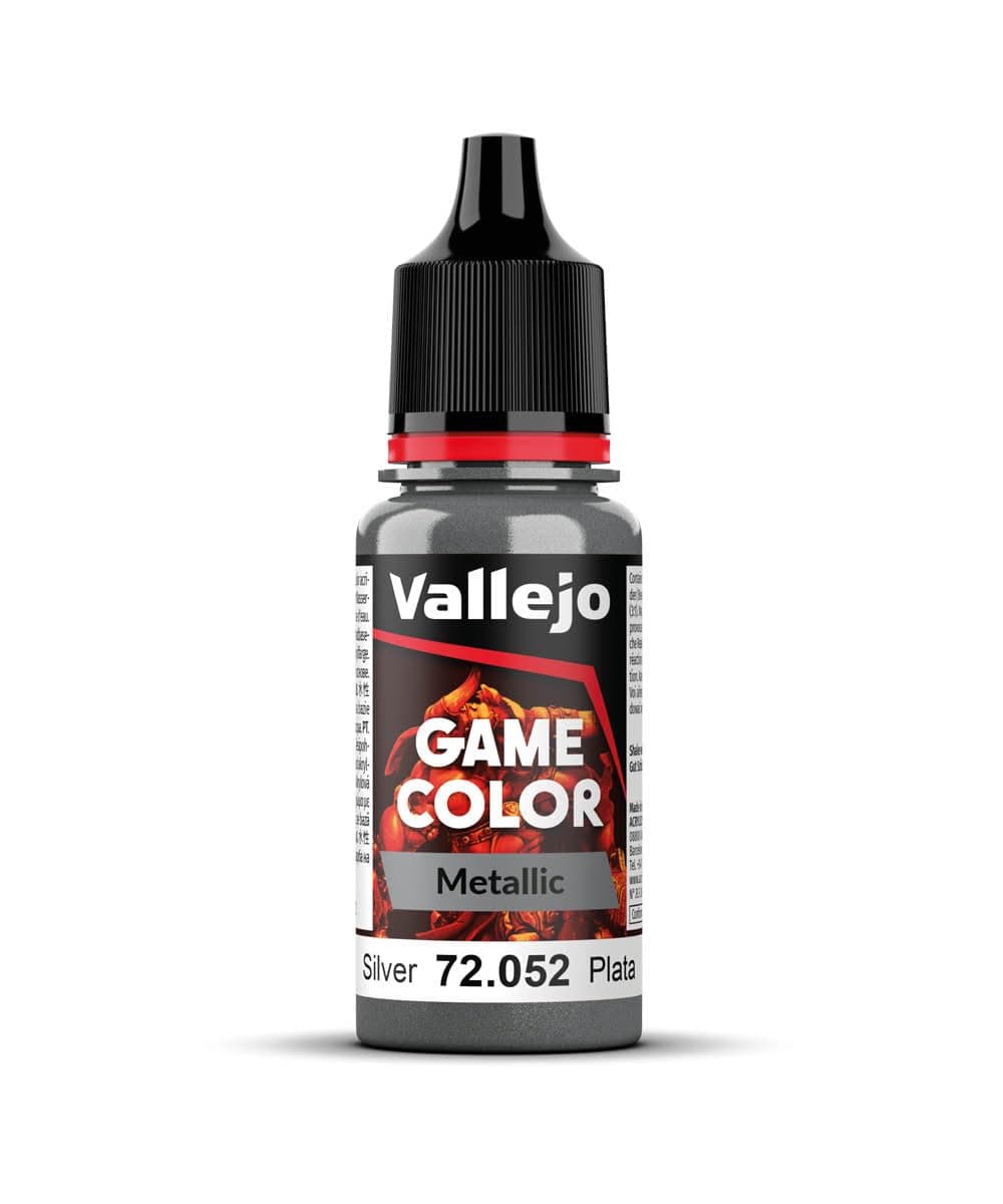 Vallejo Game Color Silver Paint, 17ml