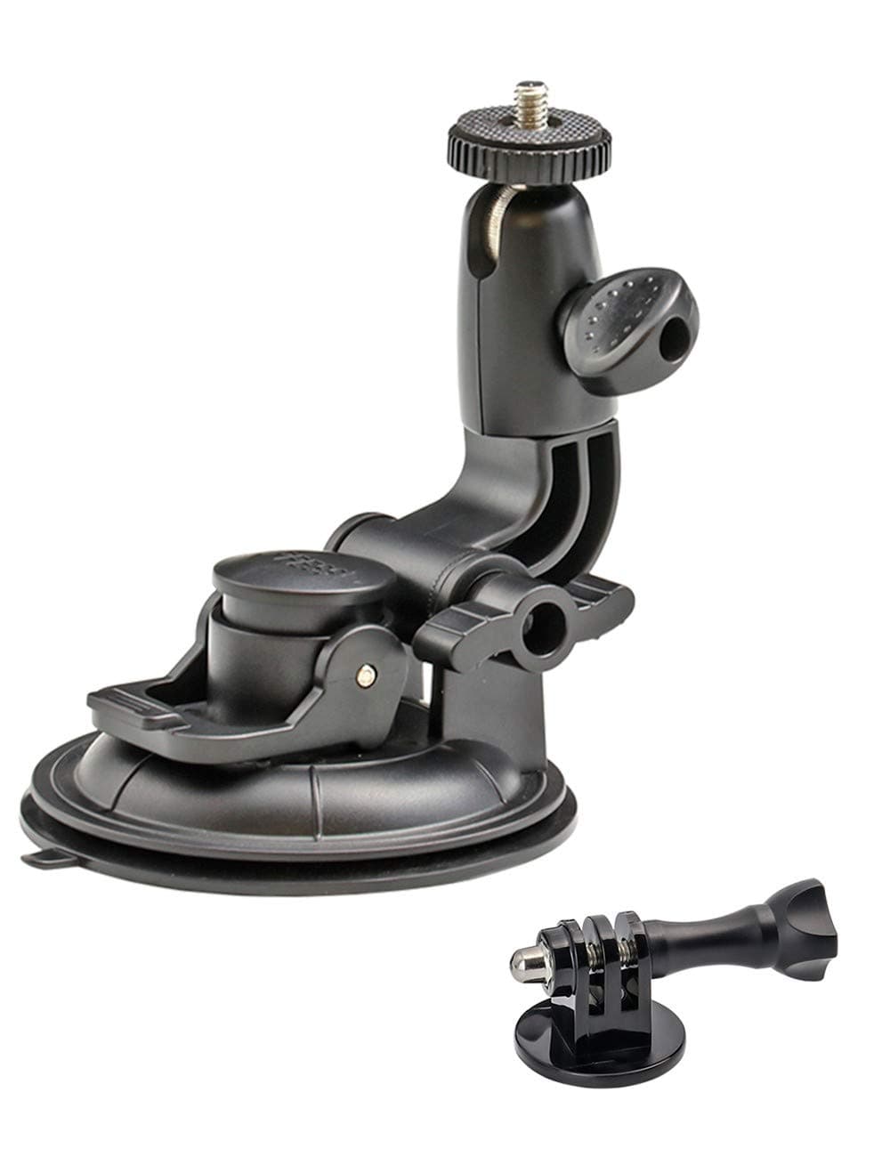 EXSHOW Big Suction Cup Mount with 1/4-20 Adapter for Gopro Hero 9 8 7 6 5 4 3+ 3 2 1 and Action Camera