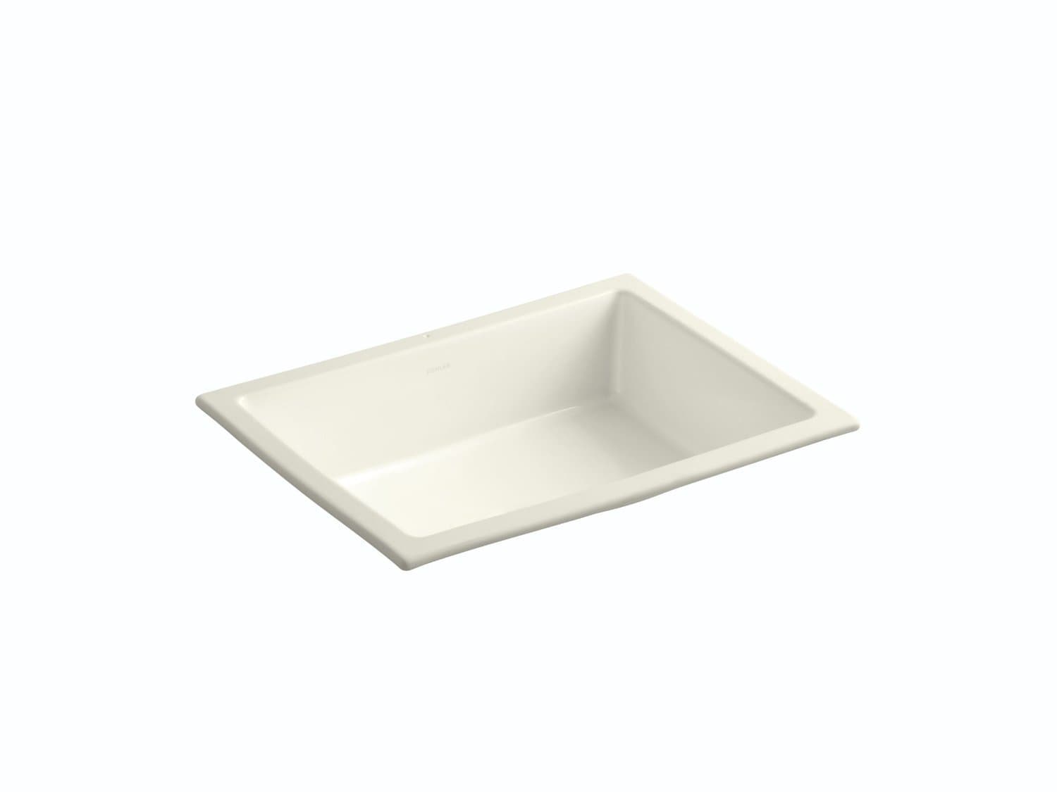K-2882-96 Verticyl Rectangle Undercounter Bathroom Sink, Biscuit
