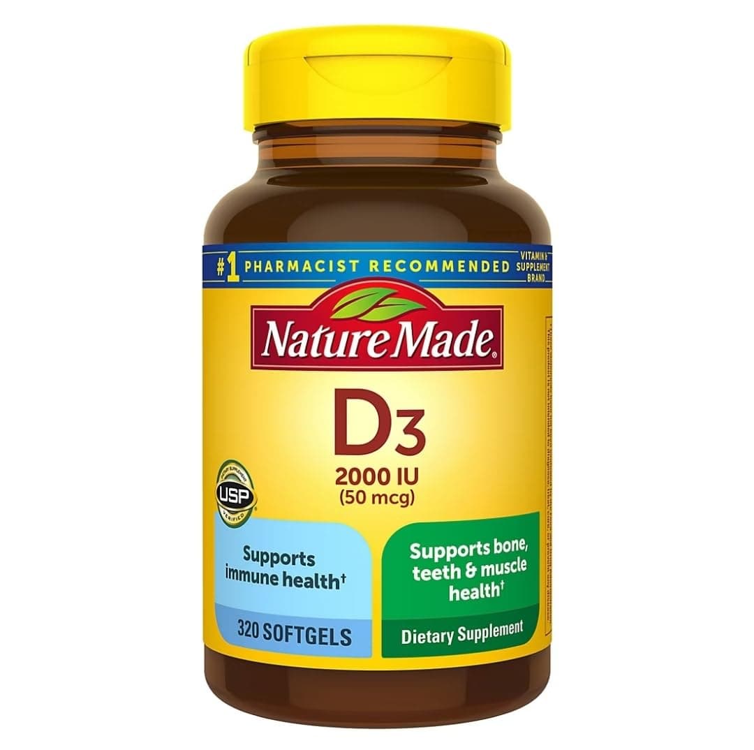 Nature Made Vitamin D3 2000iu 320 Ct. Soft Gels (Packaging May Vary)