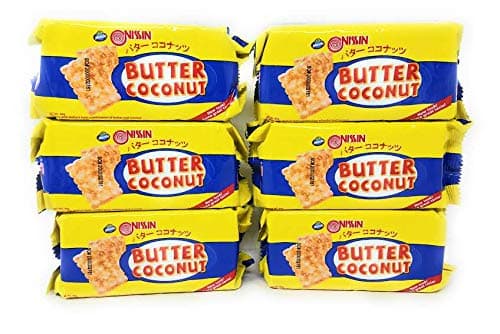 Nissin Butter Coconut Biscuits, Net Wt: 90g 6 Pack