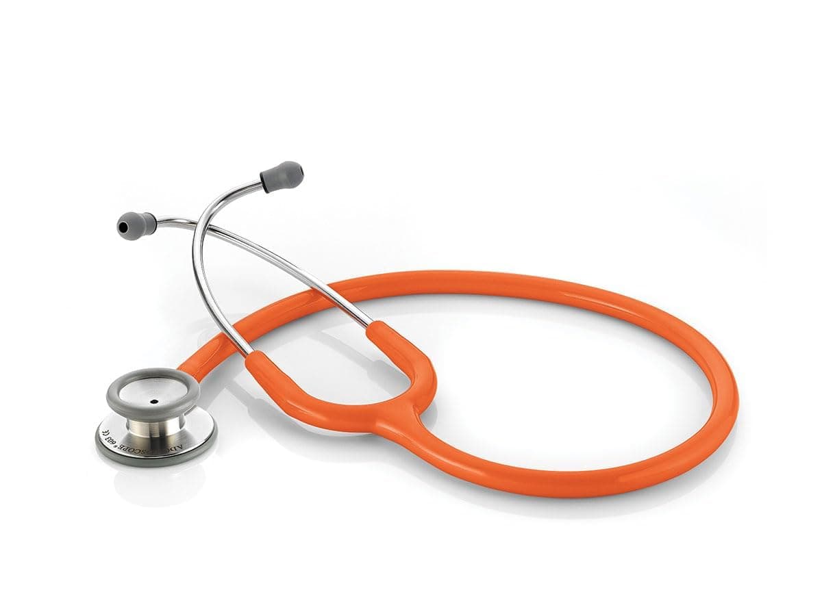 ADC Adscope 603 Clinician Stethoscope with Tunable AFD Technology, 31" Length, Orange