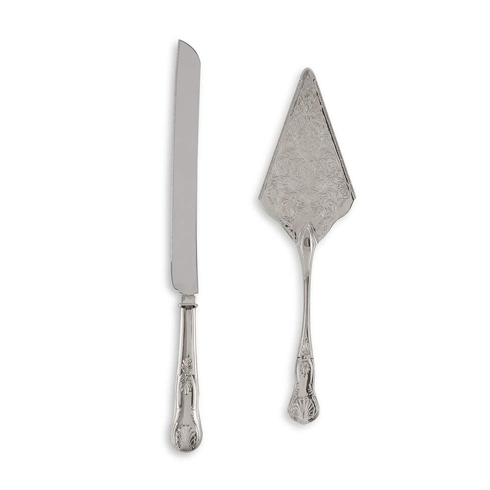 Vintage Inspired Silver Cake Knife and Server Style 9530