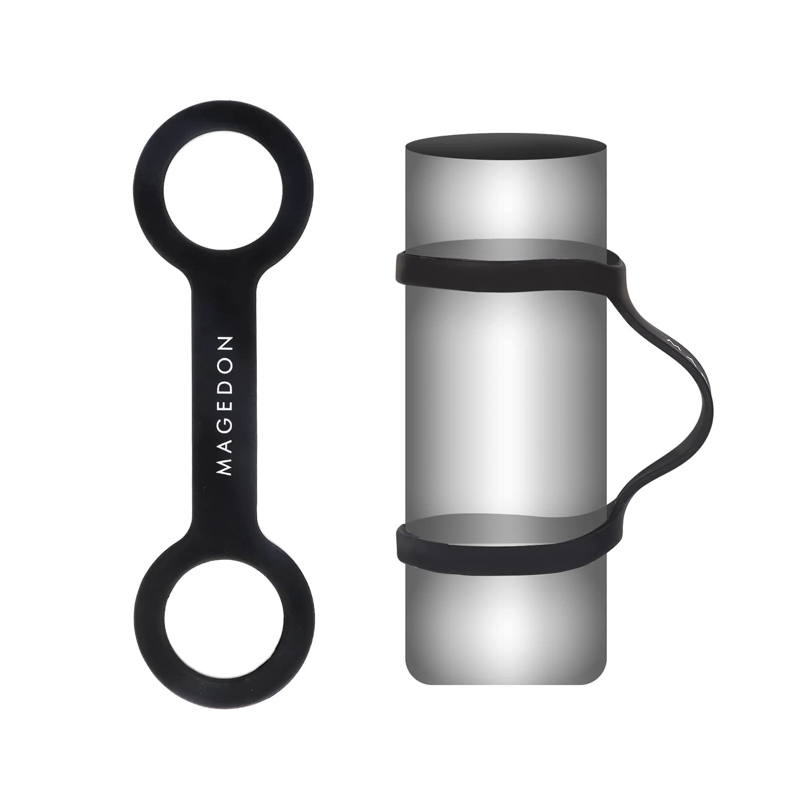 (2 pack) Water Bottle Carrier Grip,Water Handle Grip,Cup Strap, soft band holder strap makes any bottle handheld. For Running Bike, gym or jogging