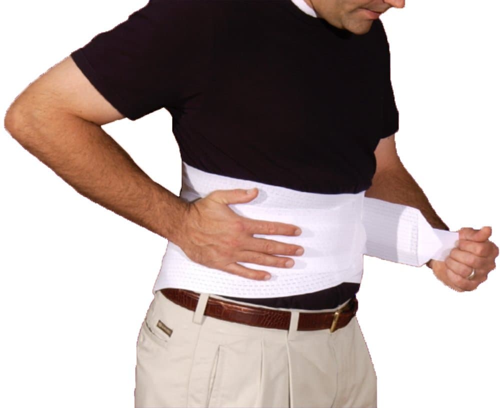 Large Back Brace With Ventilated Elastic / Lumbosacral Support / Abdomen Support